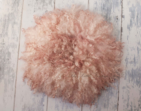 GORGEOUS ANTIQUE PINK CURLY BLANKET 75CM was $120 now only $95 0108